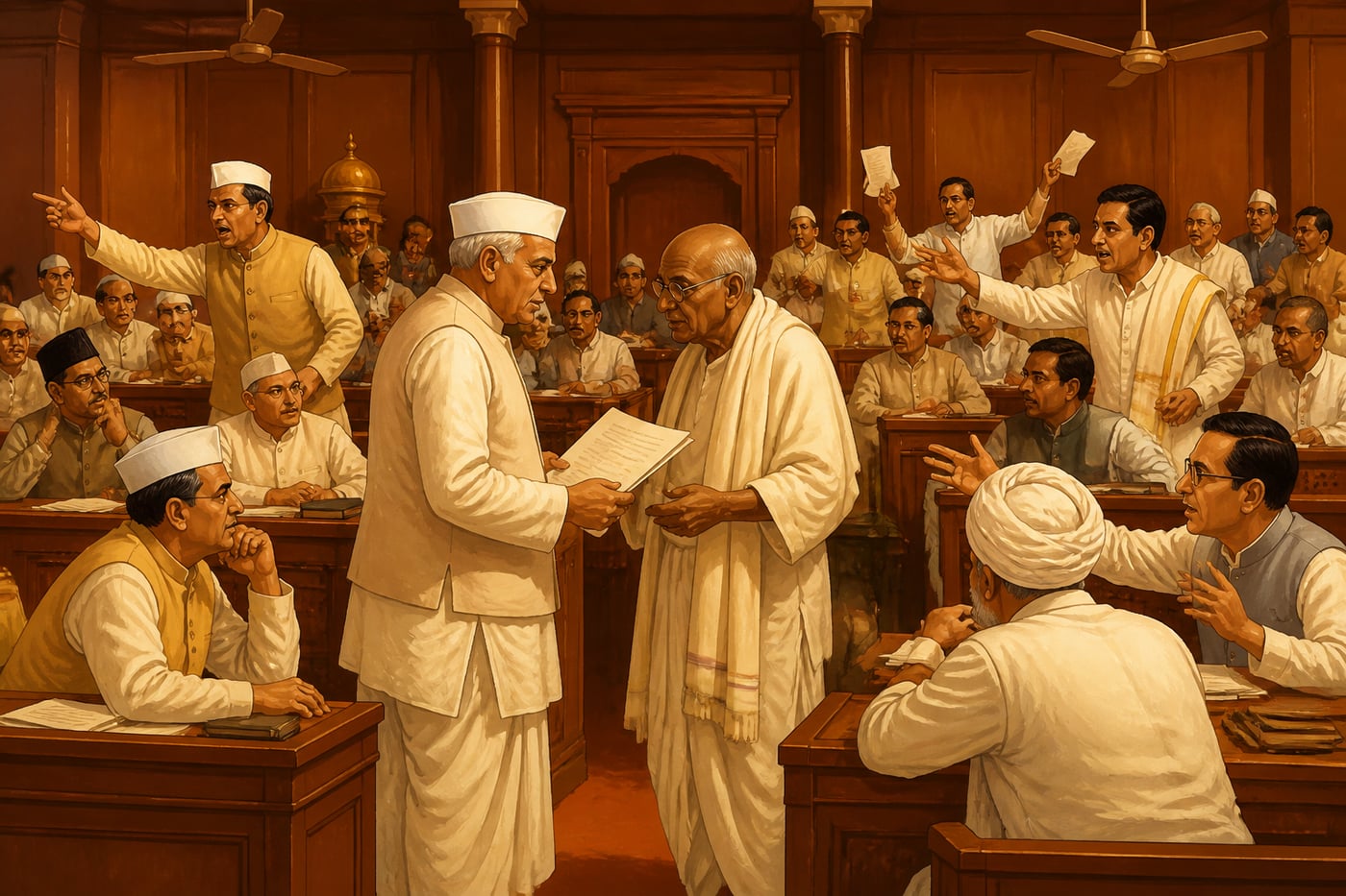 The Constituent Assembly forging the language compromise
