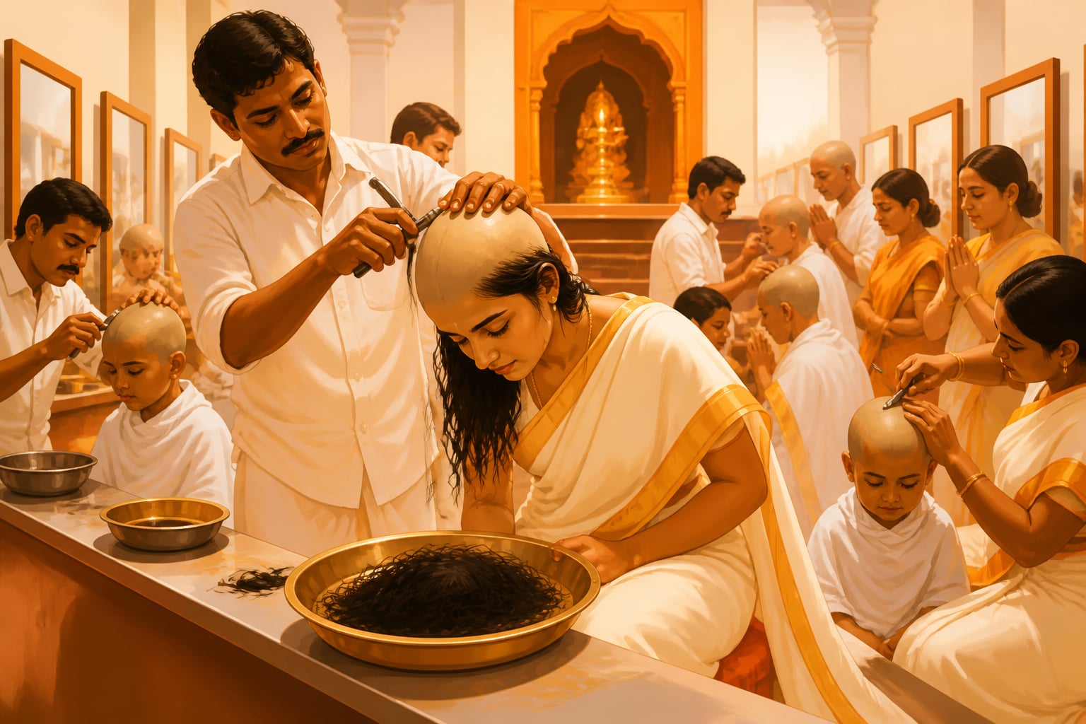 A pilgrim's vow completed at the Kalyanakatta