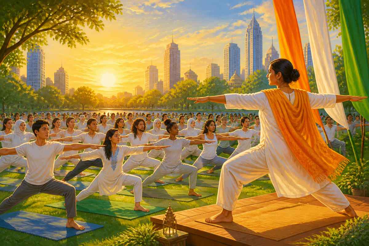 Global yoga practitioners on International Yoga Day
