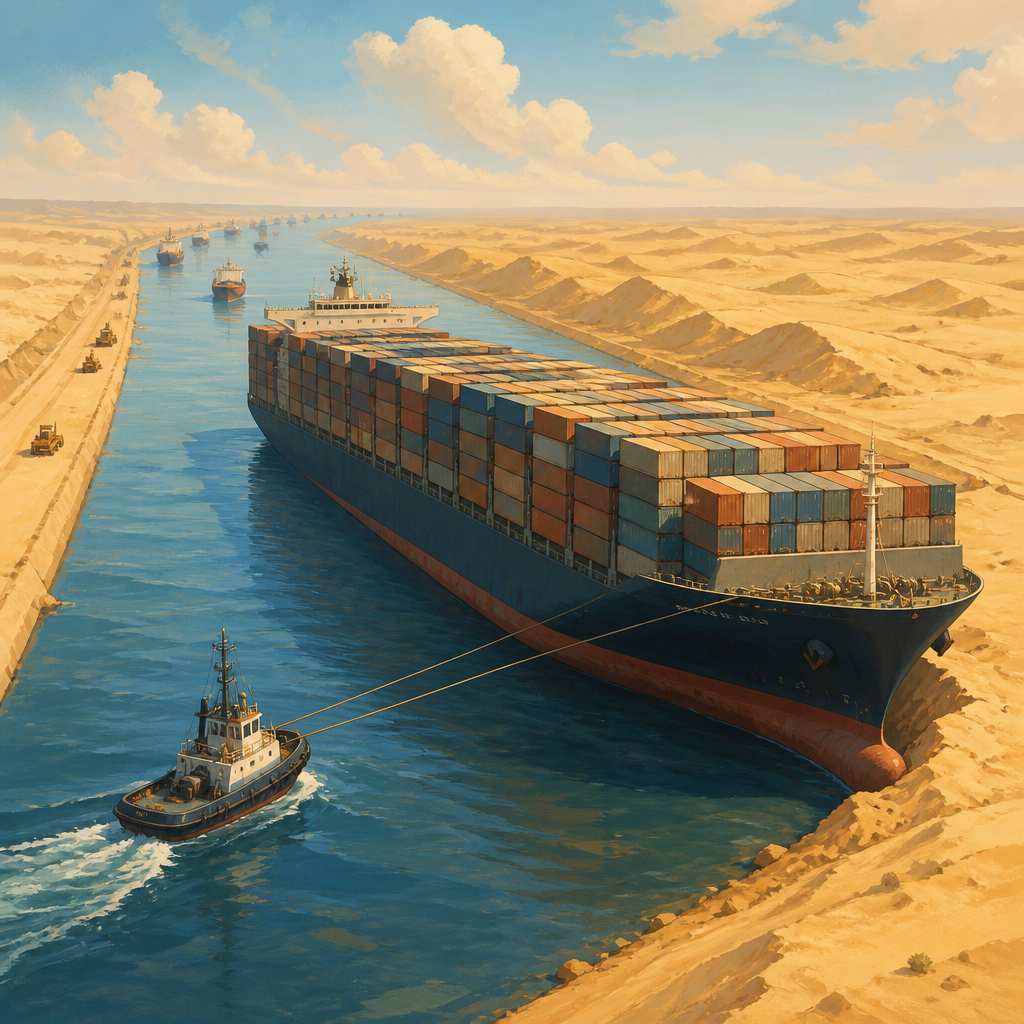 Ever Given container ship grounded in the Suez Canal