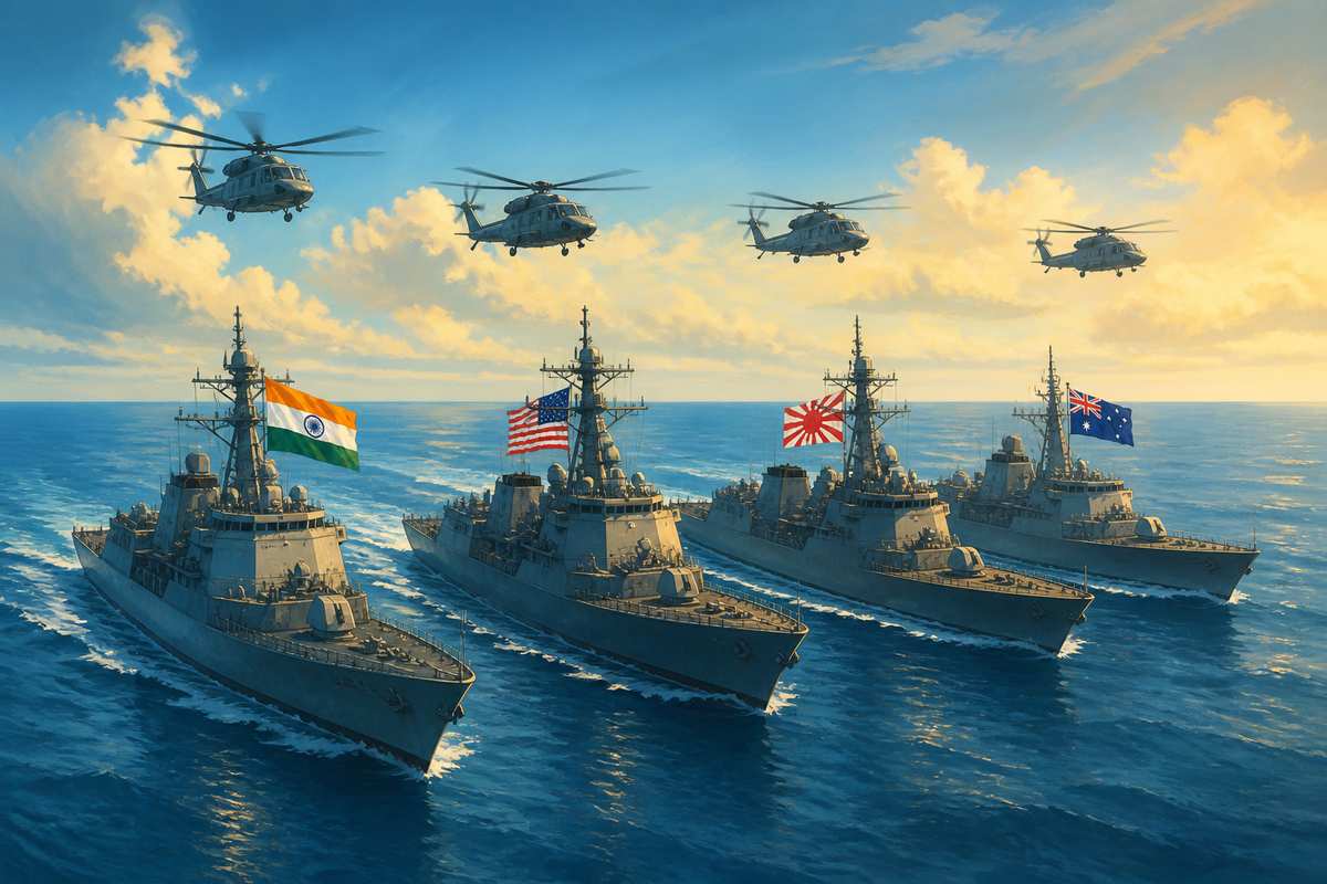 Modern QUAD Malabar exercise in the Bay of Bengal