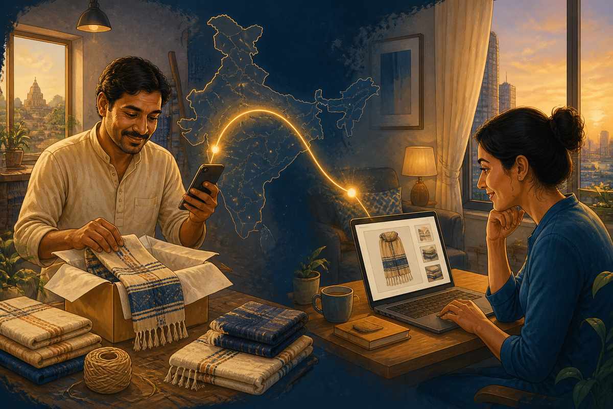 An ONDC order connecting a small-town artisan with an urban Mumbai buyer