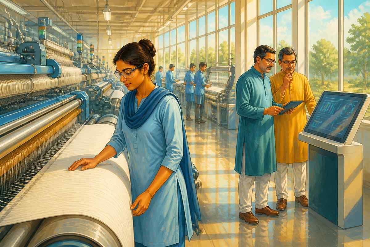 Modern PLI textile factory in Tirupur