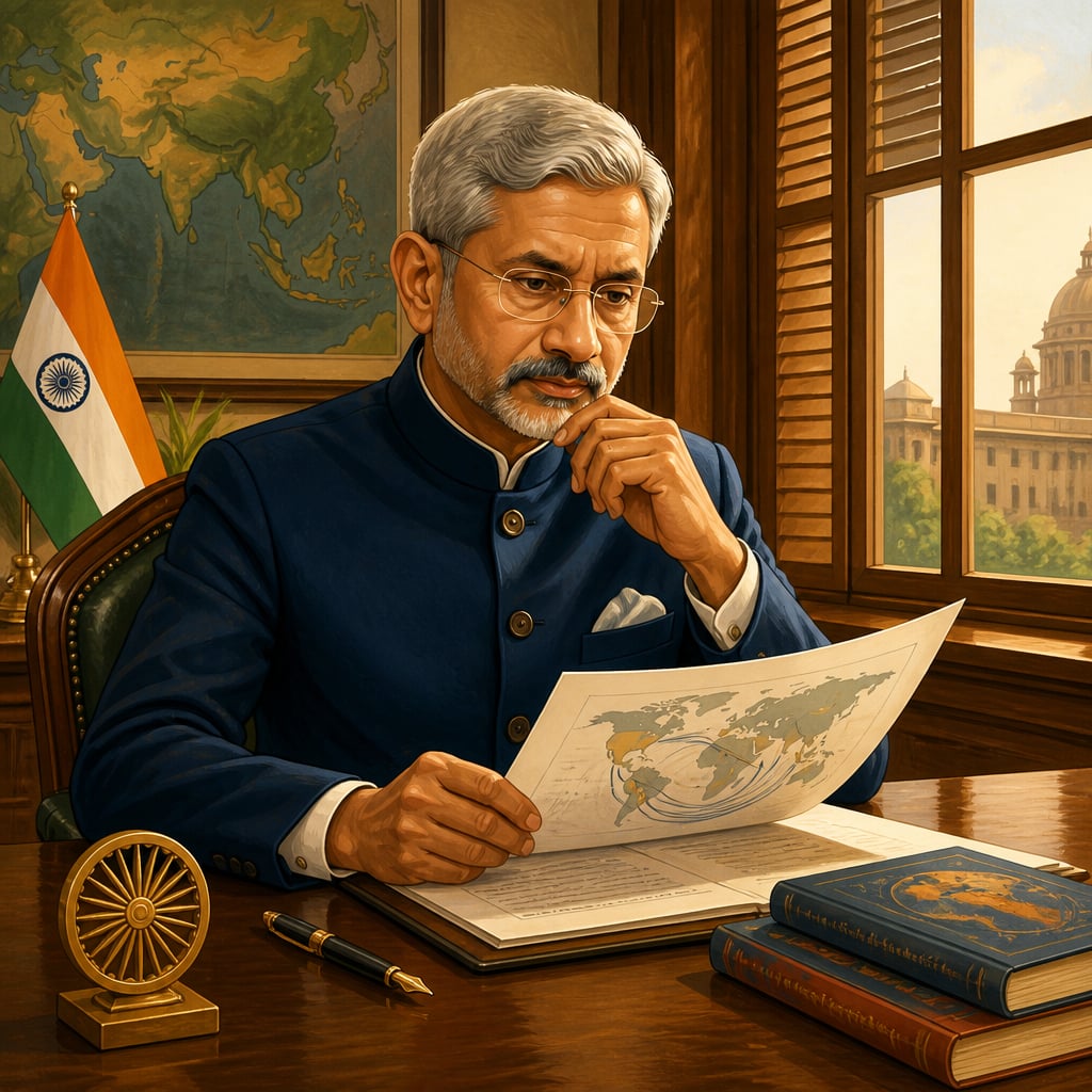 Dr. S. Jaishankar at his MEA desk in South Block