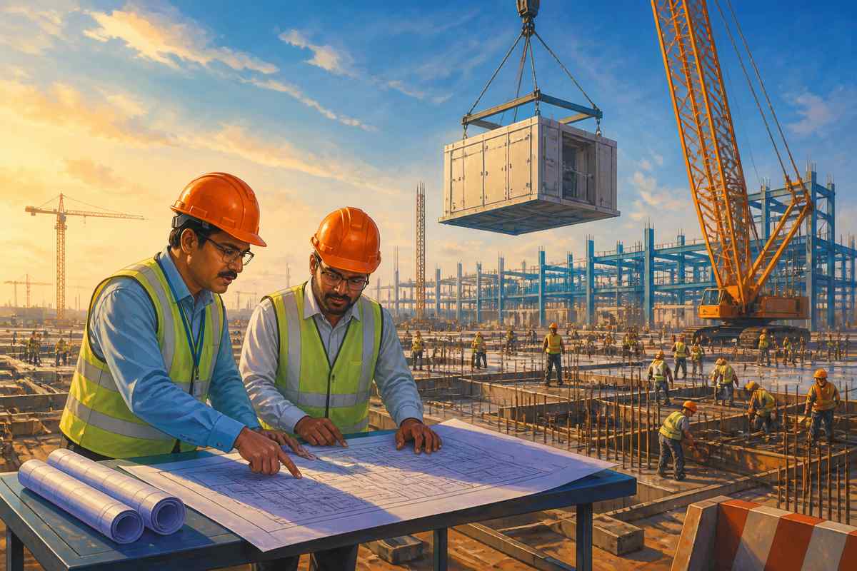 India's Dholera semiconductor fab under construction