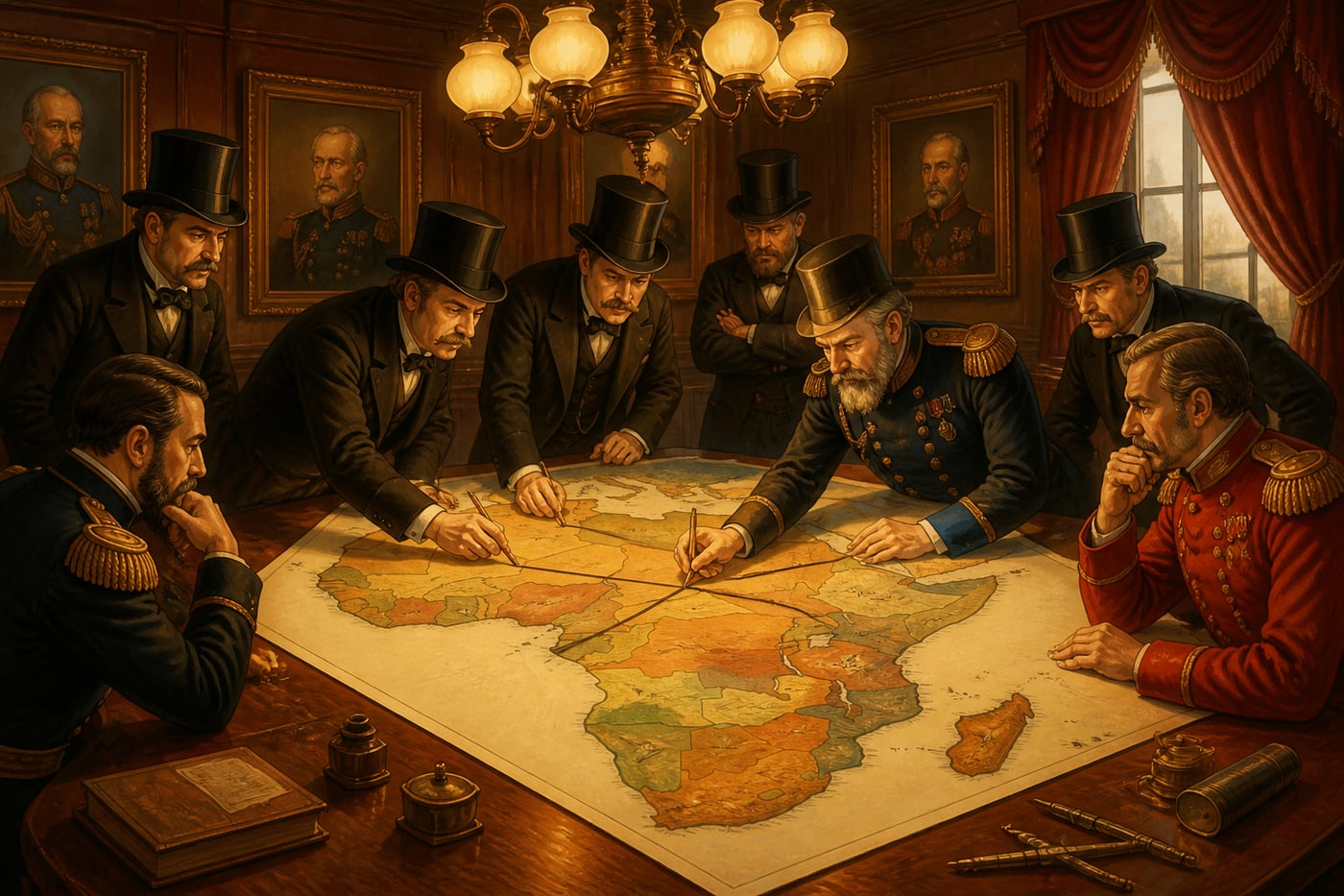 European delegates carve up Africa at the Berlin Conference of 1884
