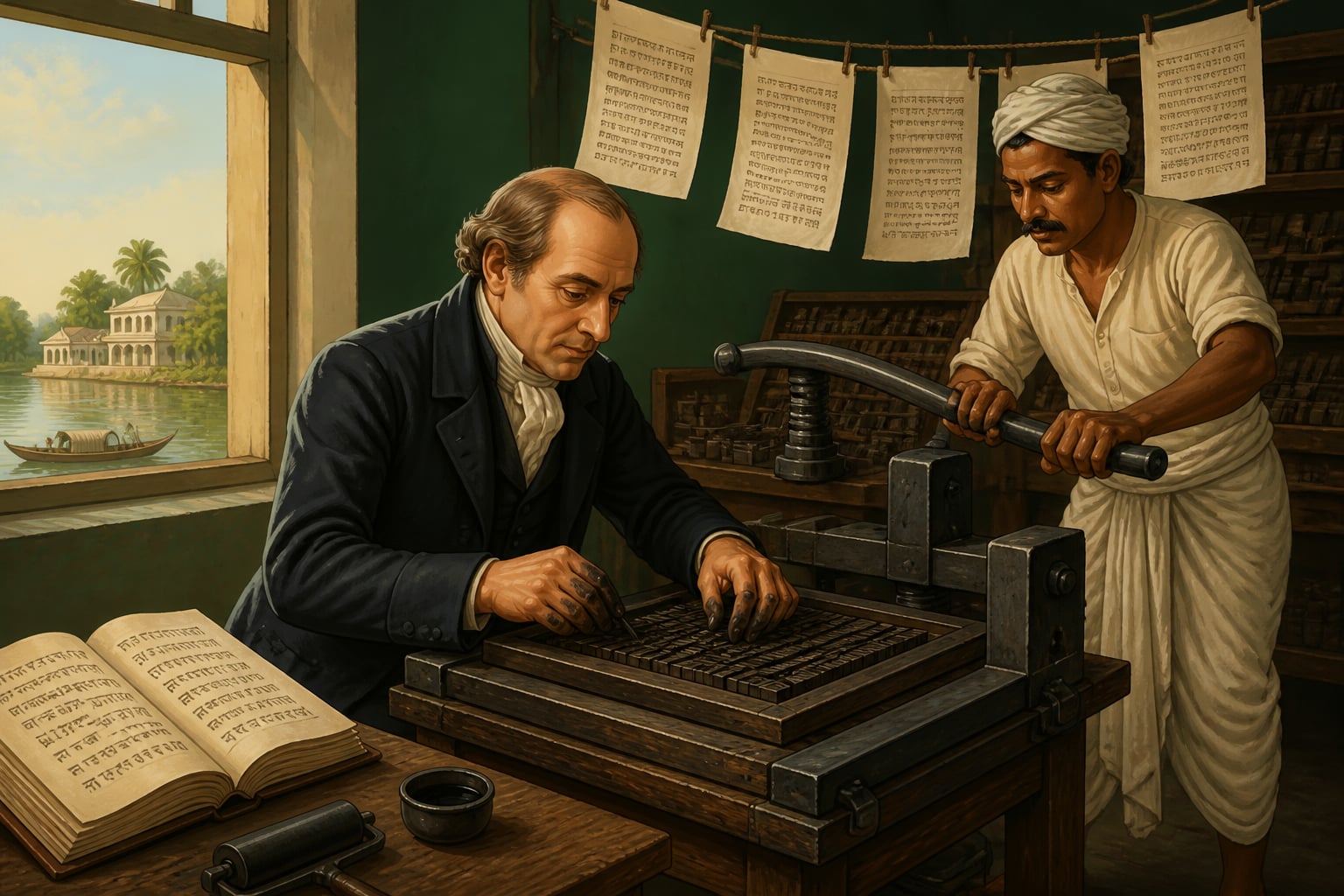 William Carey at the Serampore printing press