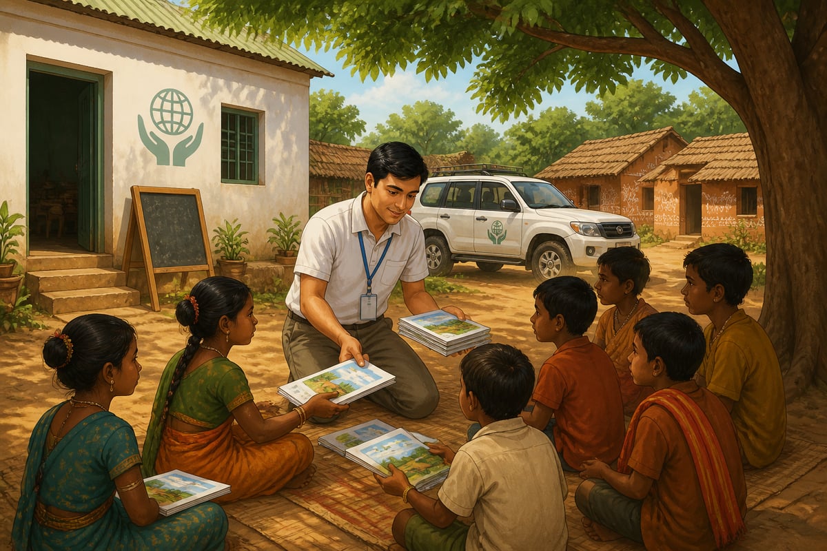 Foreign-funded NGO field office in a tribal village