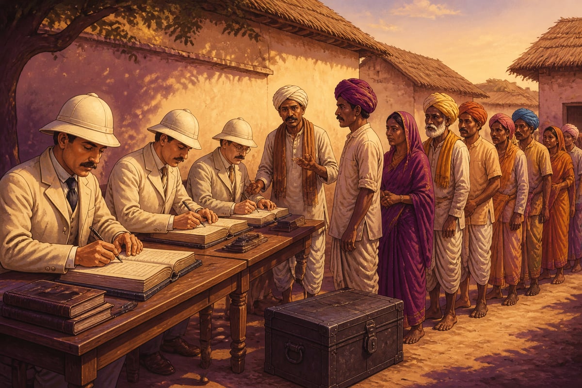 British census clerks classify Indian villagers