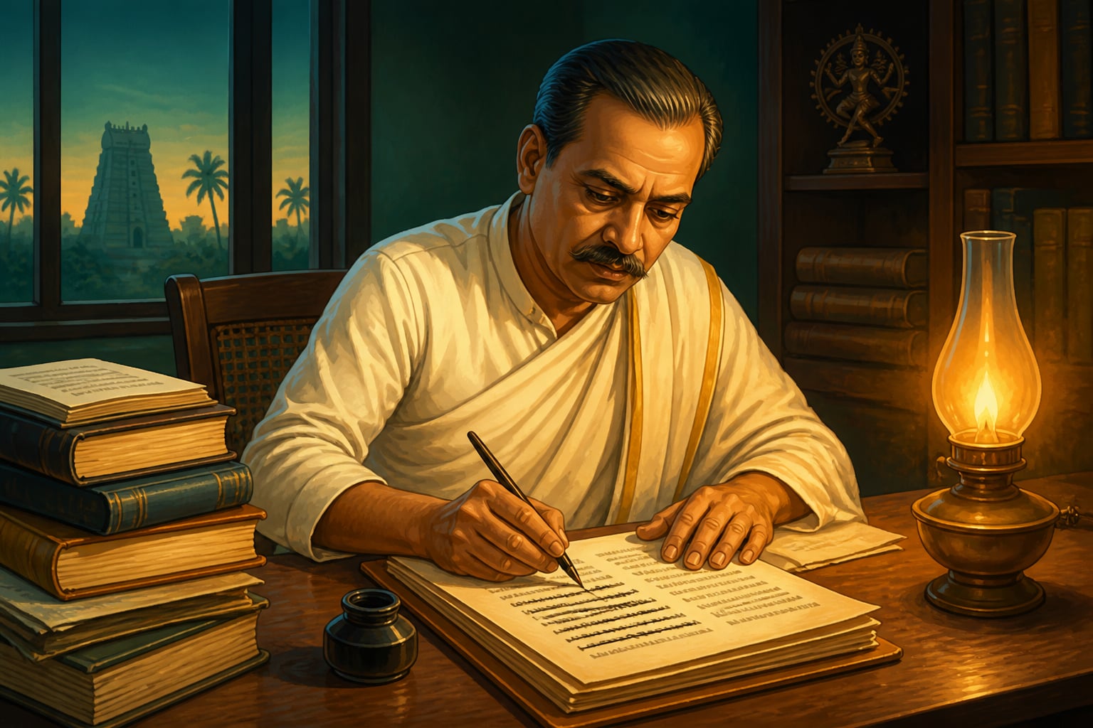 Maraimalai Adigal purging Sanskrit words from Tamil text