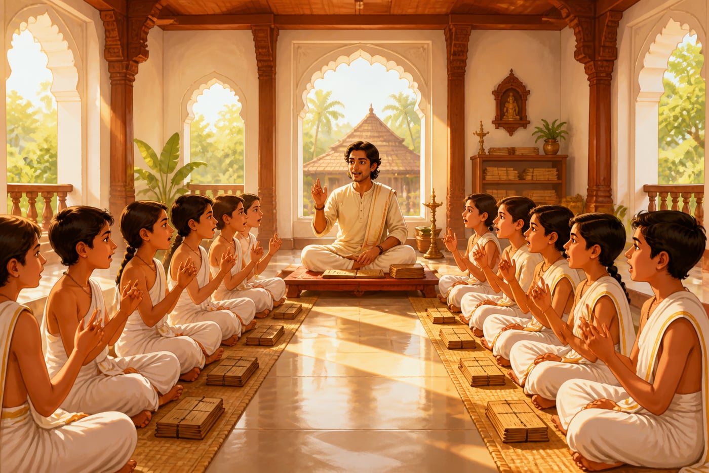 A modern Sanskrit revival pathshala in present-day Karnataka