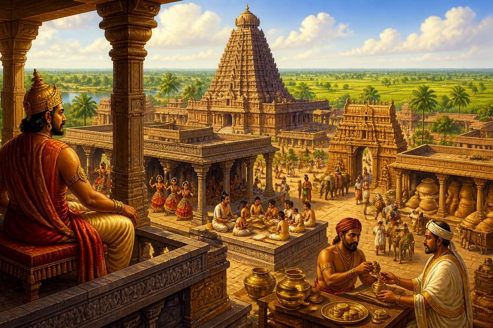 Brihadeeswarar Temple as a Chola-era civilizational ecosystem