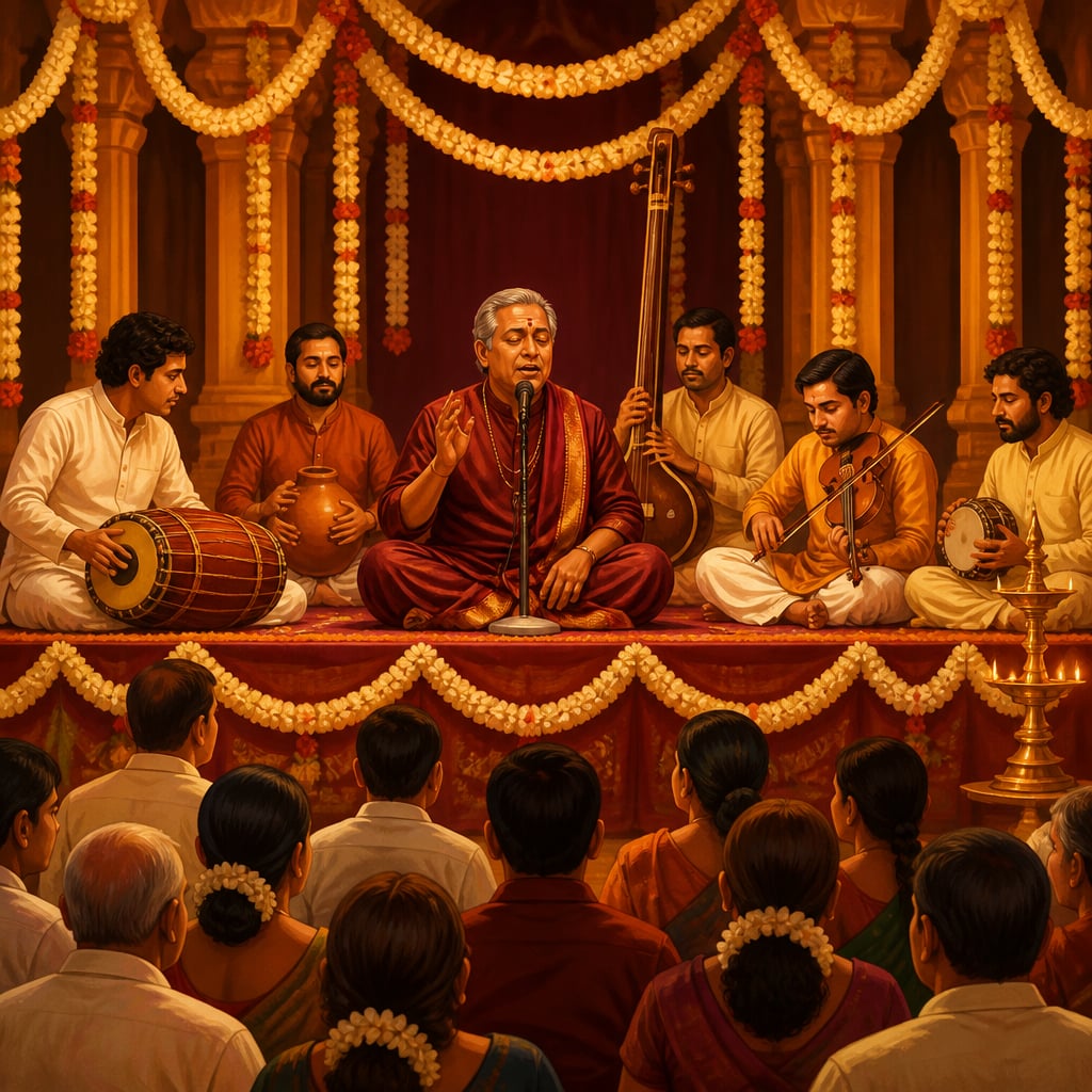 Margazhi season Carnatic concert in a packed Chennai sabha hall