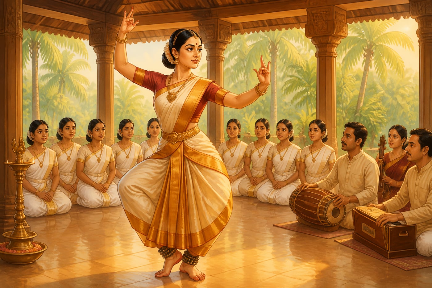Rukmini Devi Arundale teaching at Kalakshetra