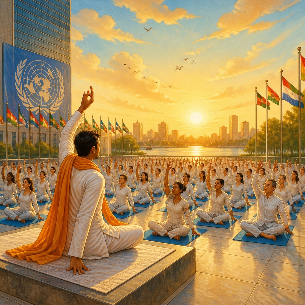 International Yoga Day at UN headquarters New York on 21 June 2015