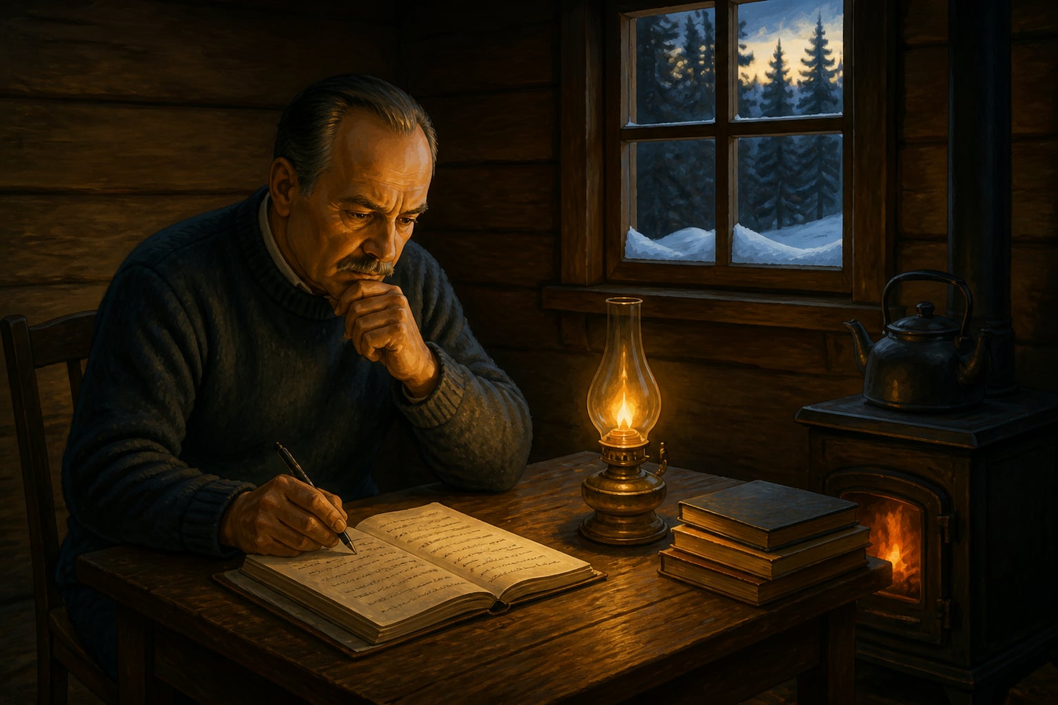 Heidegger in his Black Forest cabin