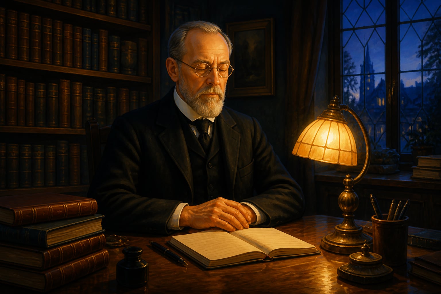Edmund Husserl bracketing the world in his Freiburg study
