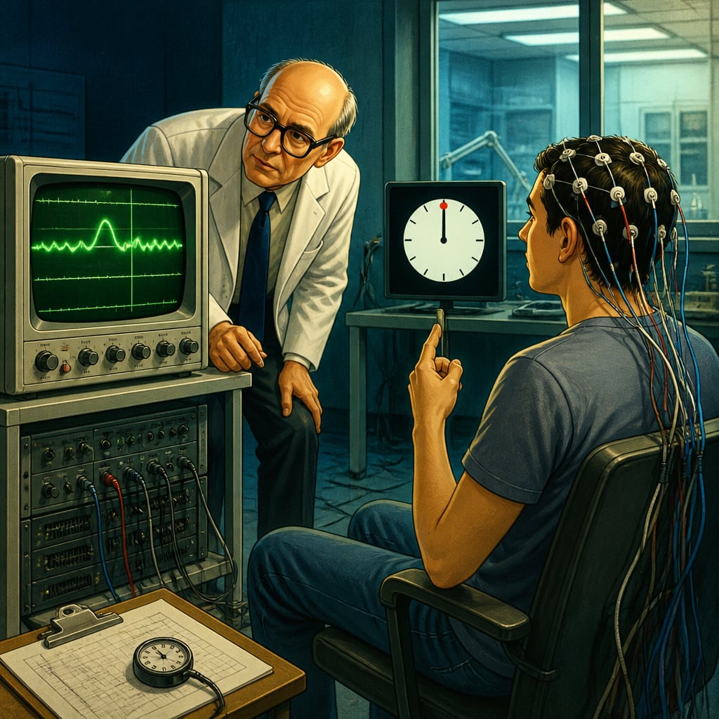 Libet readiness potential lab scene