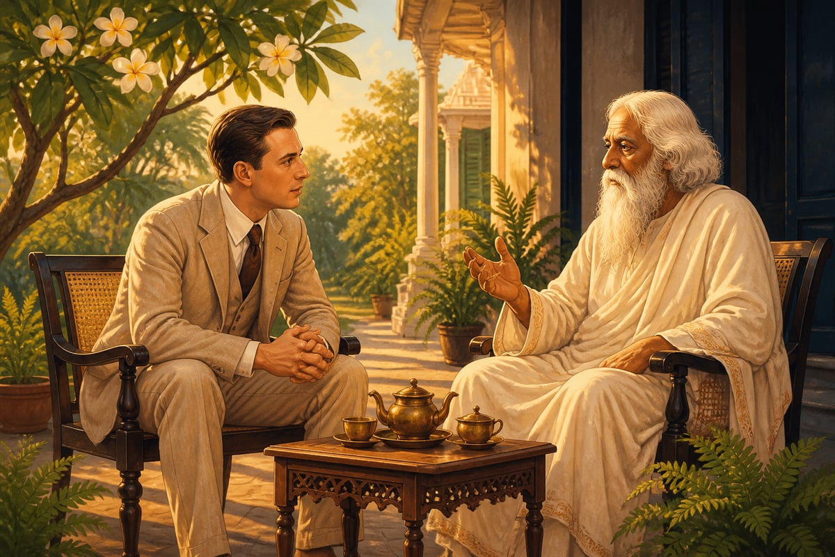 Heisenberg in conversation with Tagore in 1929 Calcutta