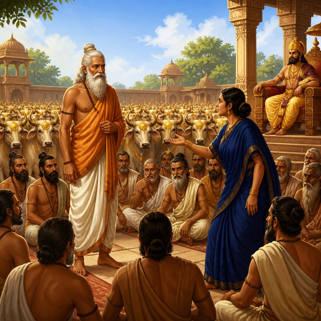 Yajnavalkya at King Janaka's court of debate