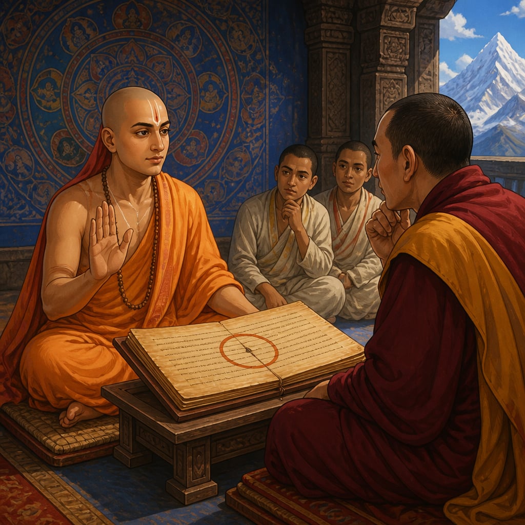 Adi Shankara pins the meaning of shunya in a monastery debate