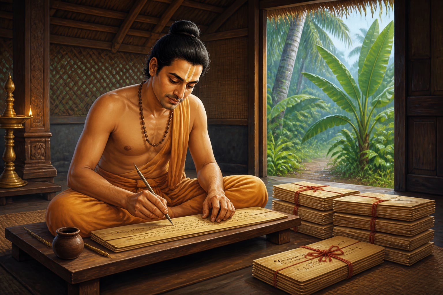 Madhava of Sangamagrama writing infinite series