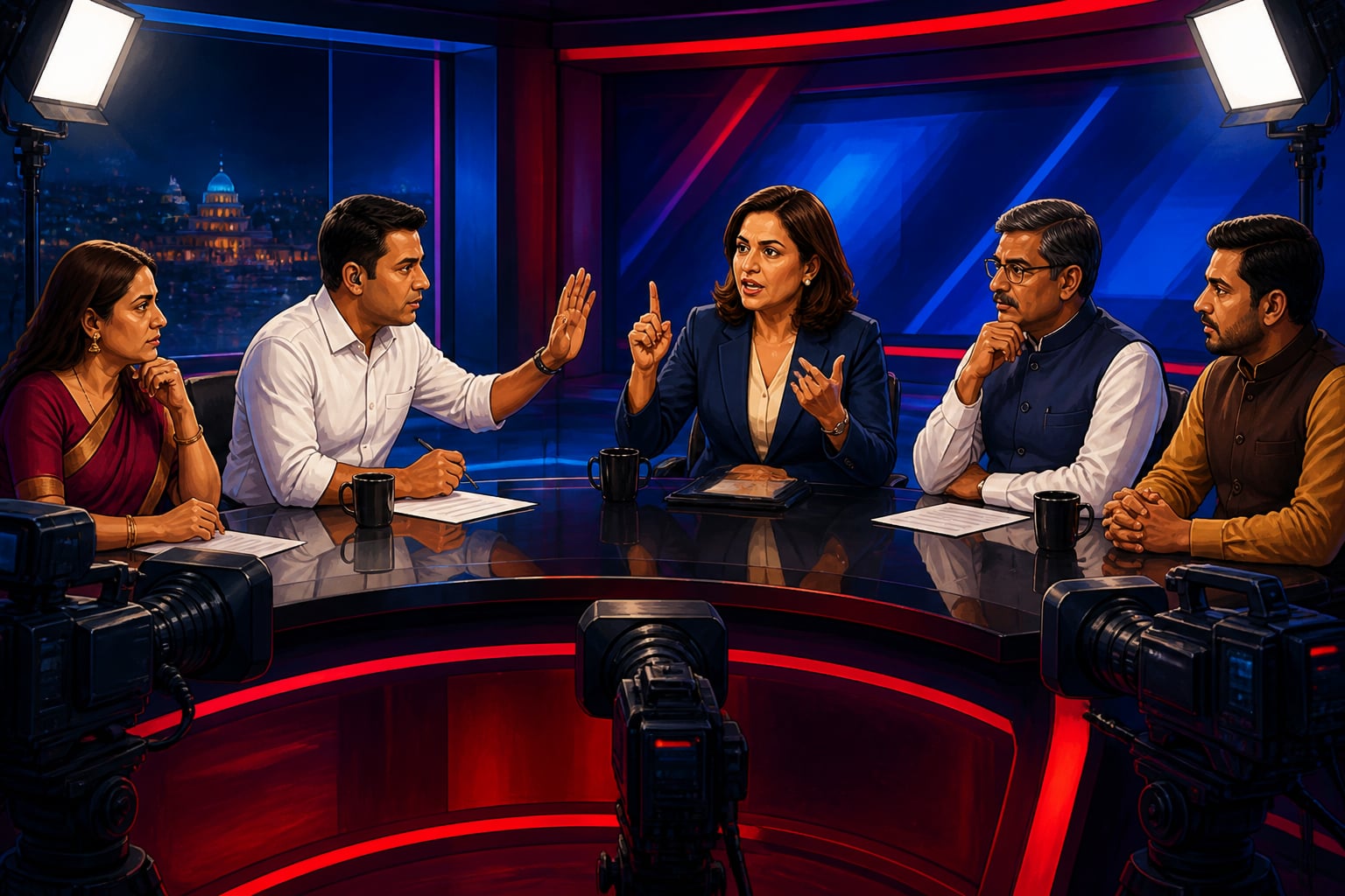 A frenetic TV panel with chained tactics in motion