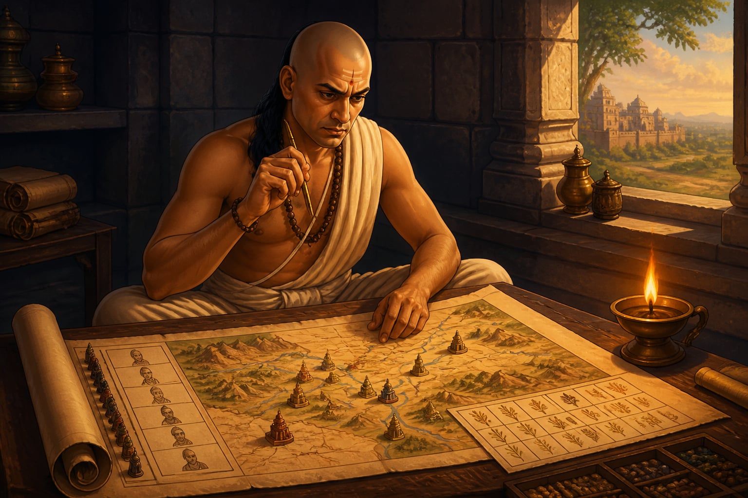 Chanakya planning the Mauryan succession