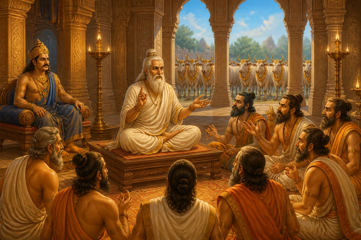 Yajnavalkya at King Janaka's Vidvat-Sabha