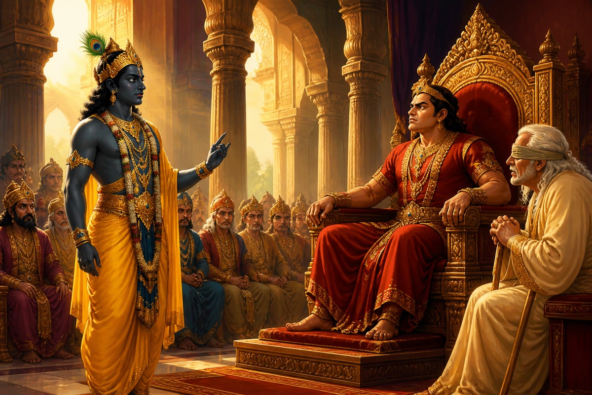 Krishna's dilemma to Duryodhana