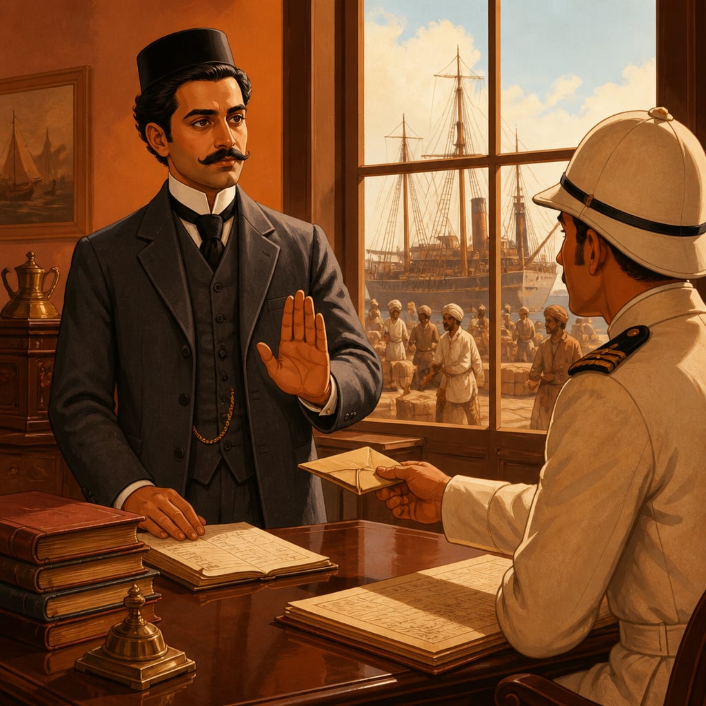 Young Jamsetji Tata refusing a colonial bribe