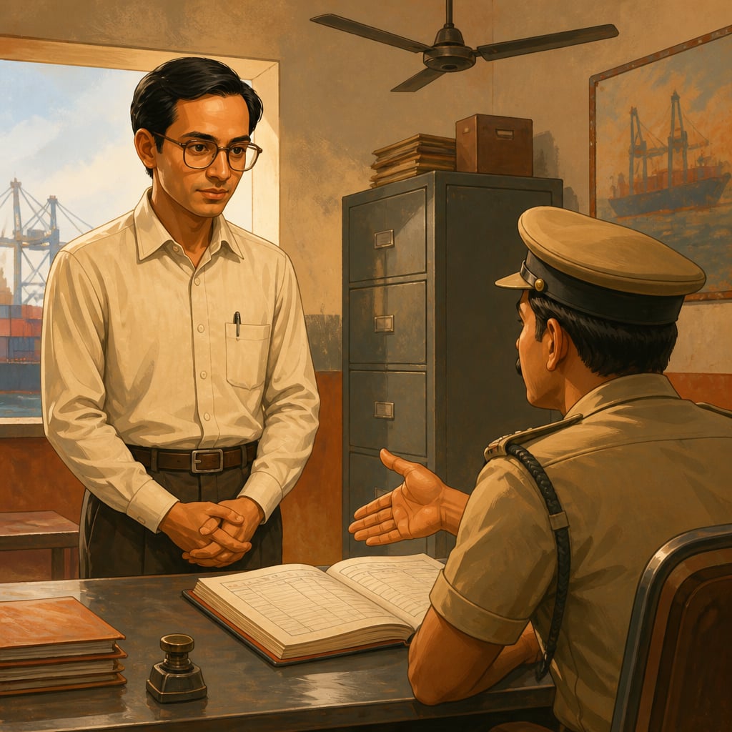 Young Narayana Murthy refusing a customs bribe