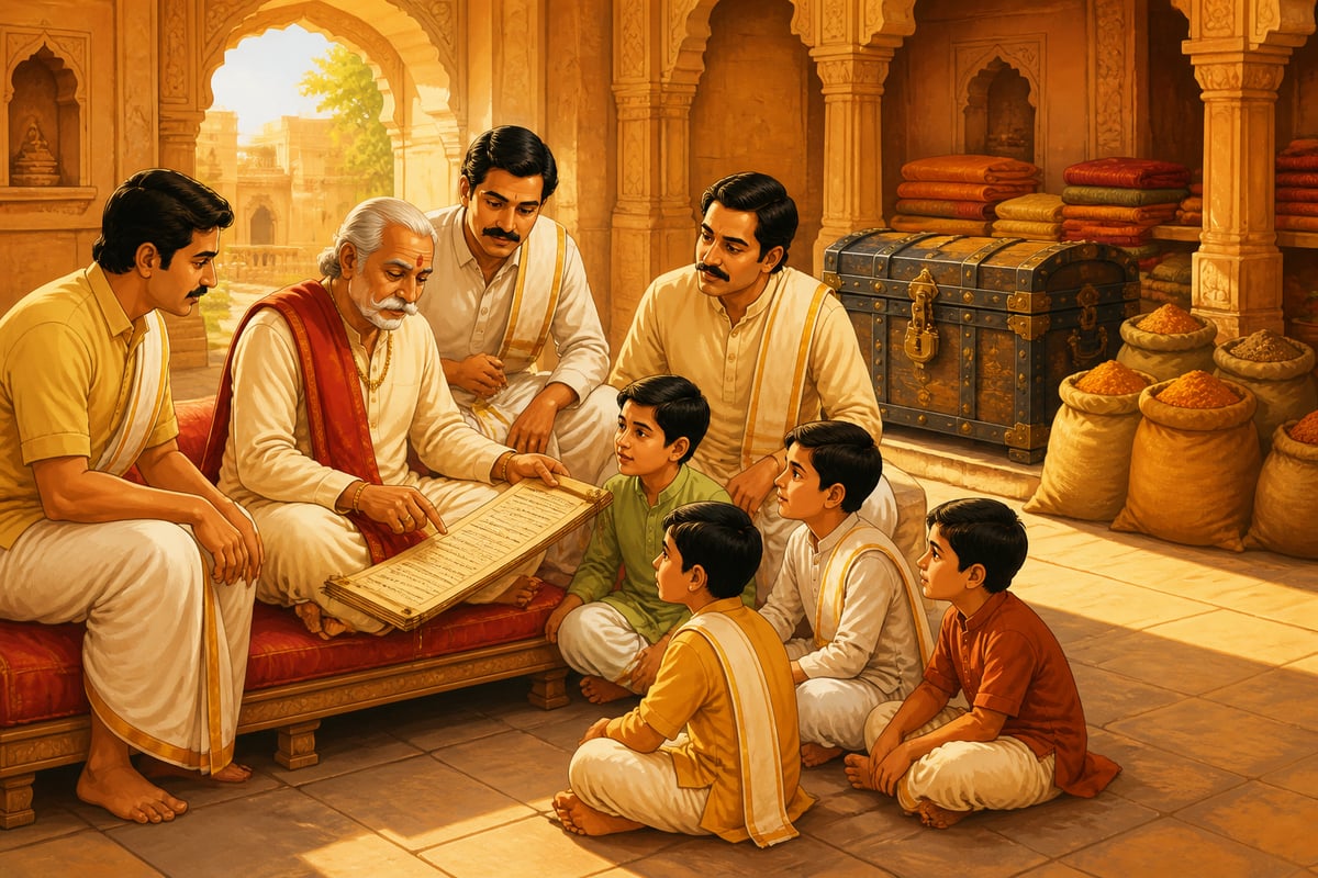 Ancient Vaishya merchant family in their trading haveli