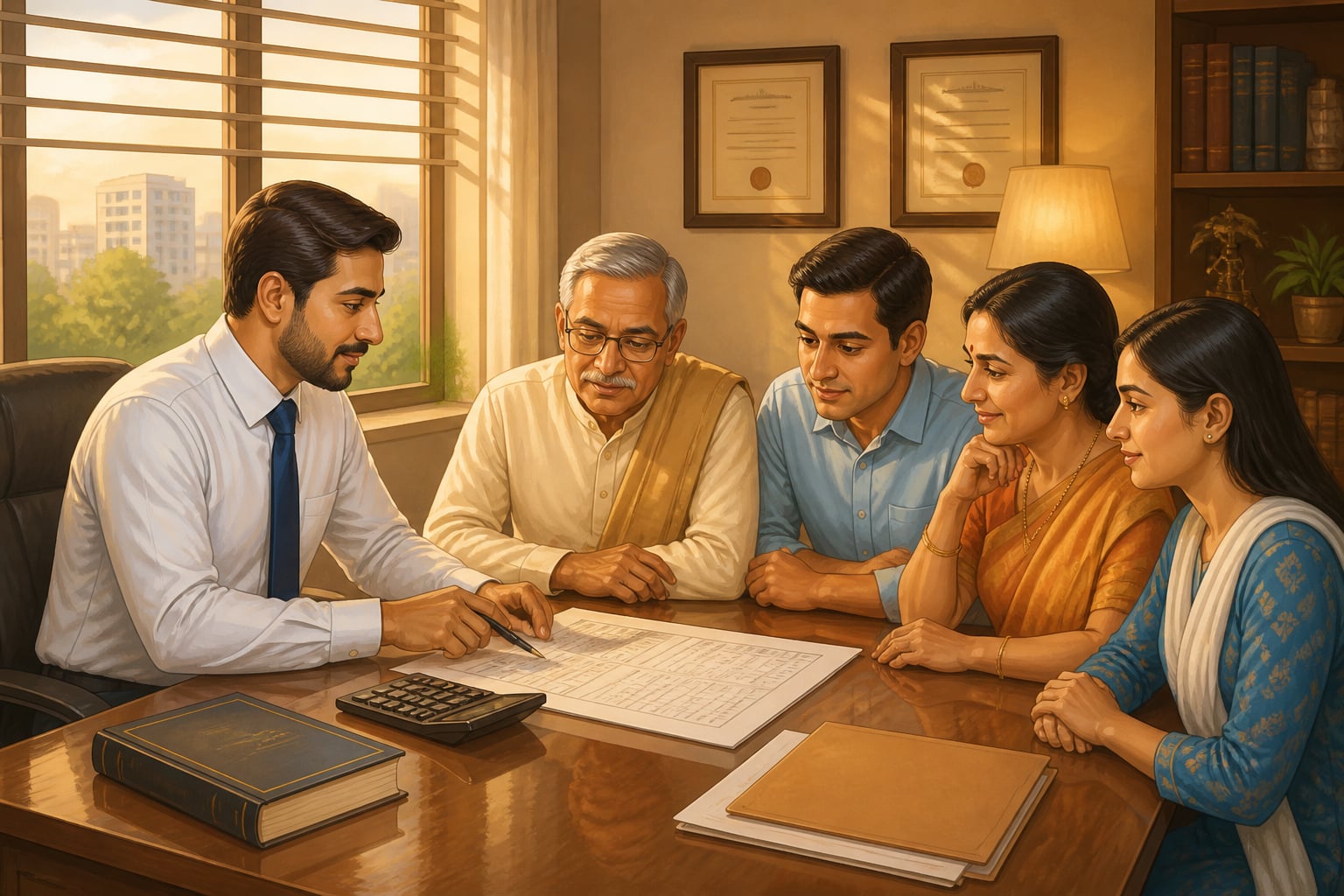 Chartered accountant advising an HUF family