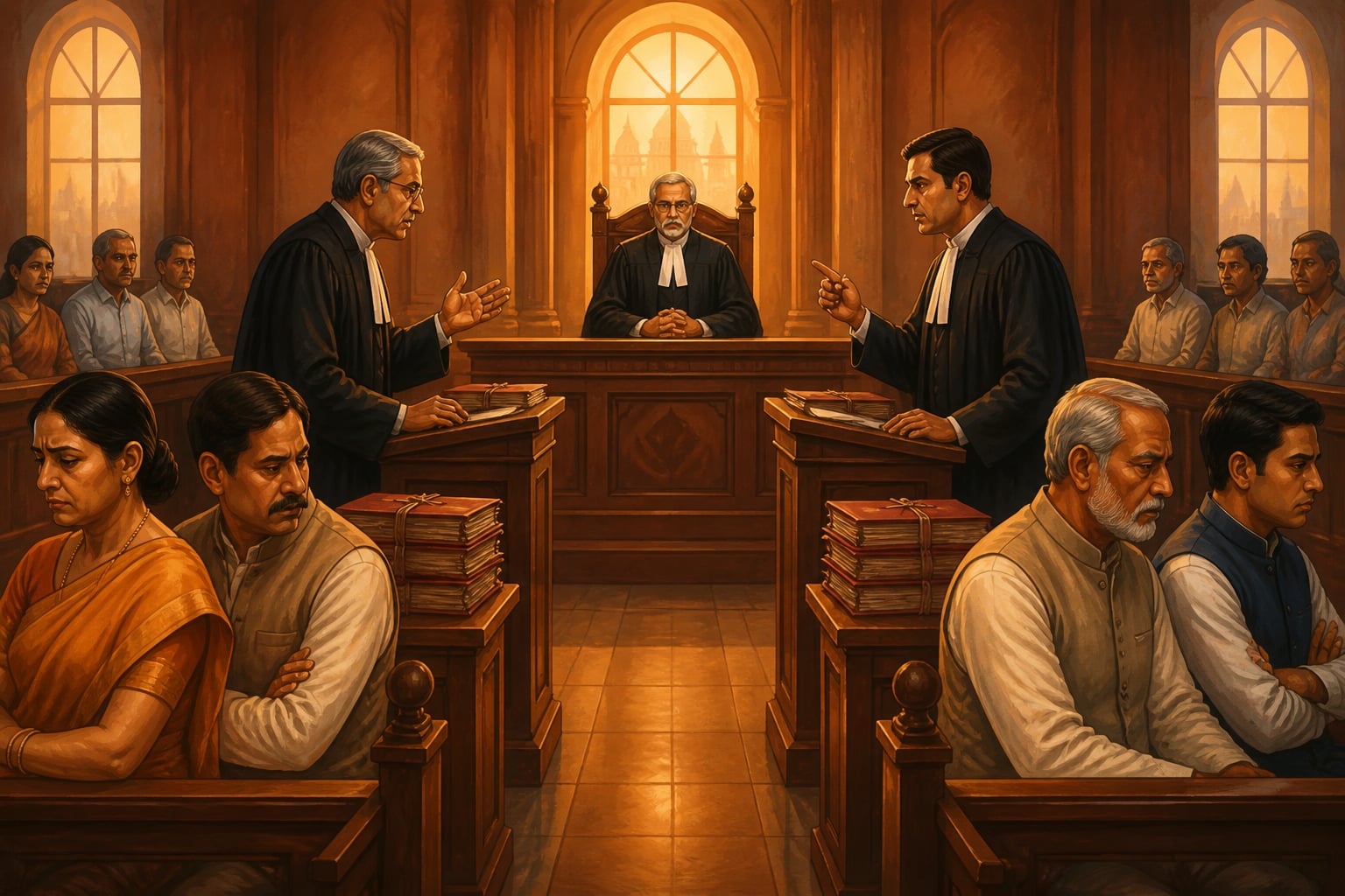Family members on opposite sides of a Mumbai high court