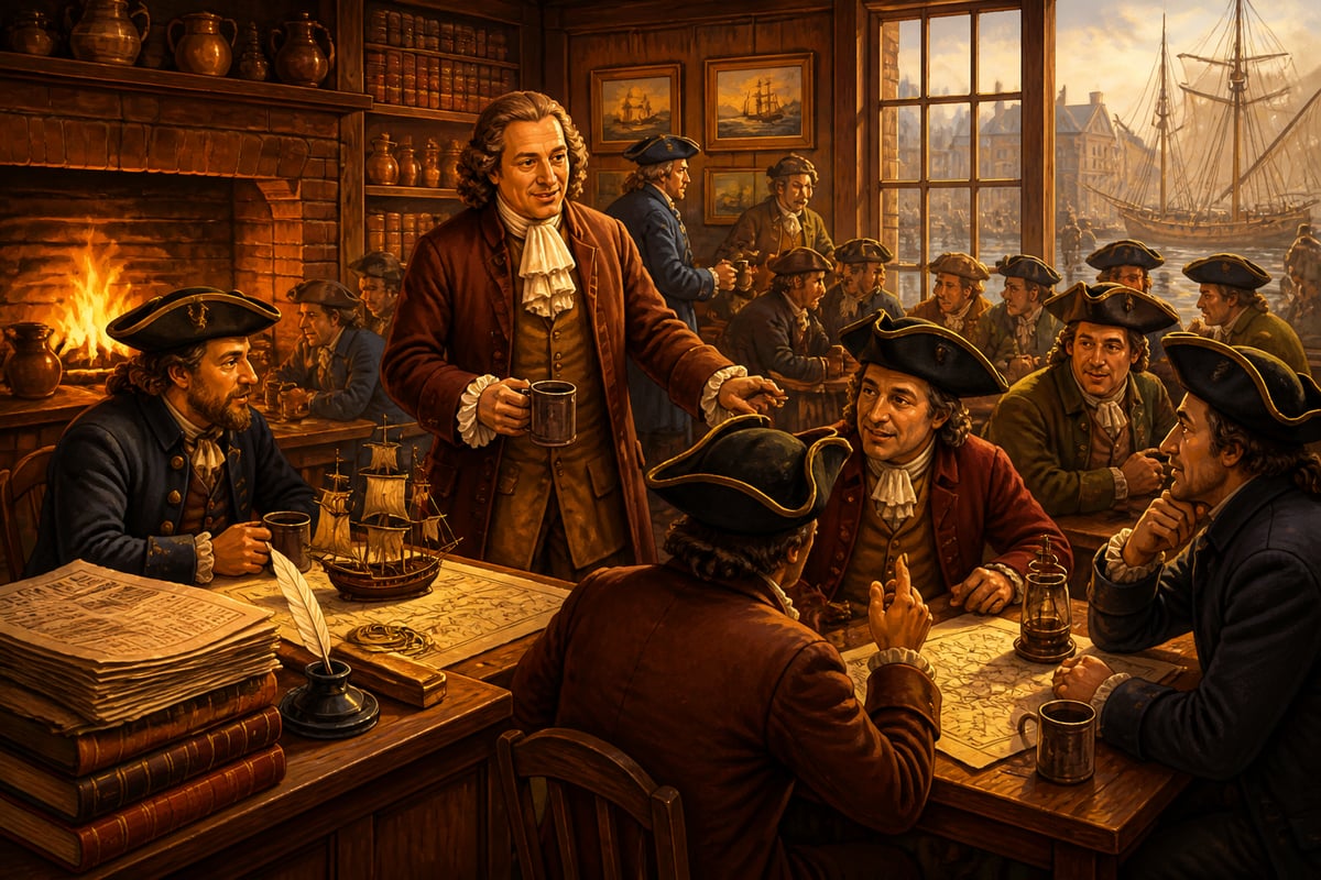 Edward Lloyd's London coffee house pricing maritime risk