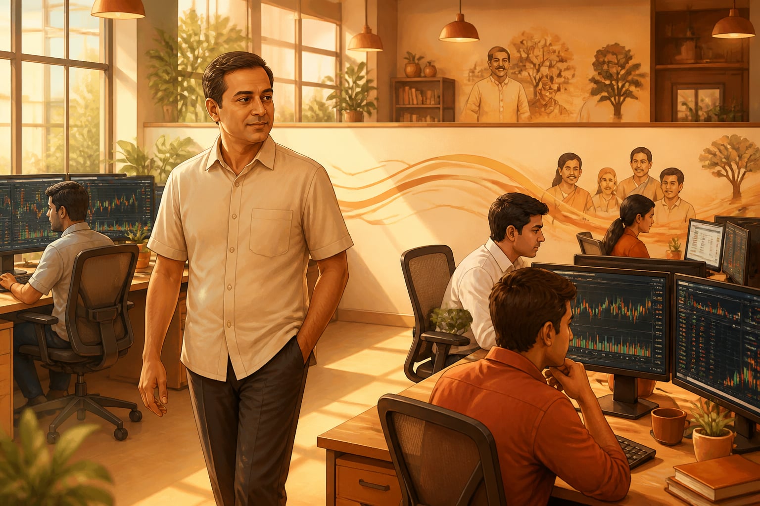 Nithin Kamath on the Zerodha operations floor