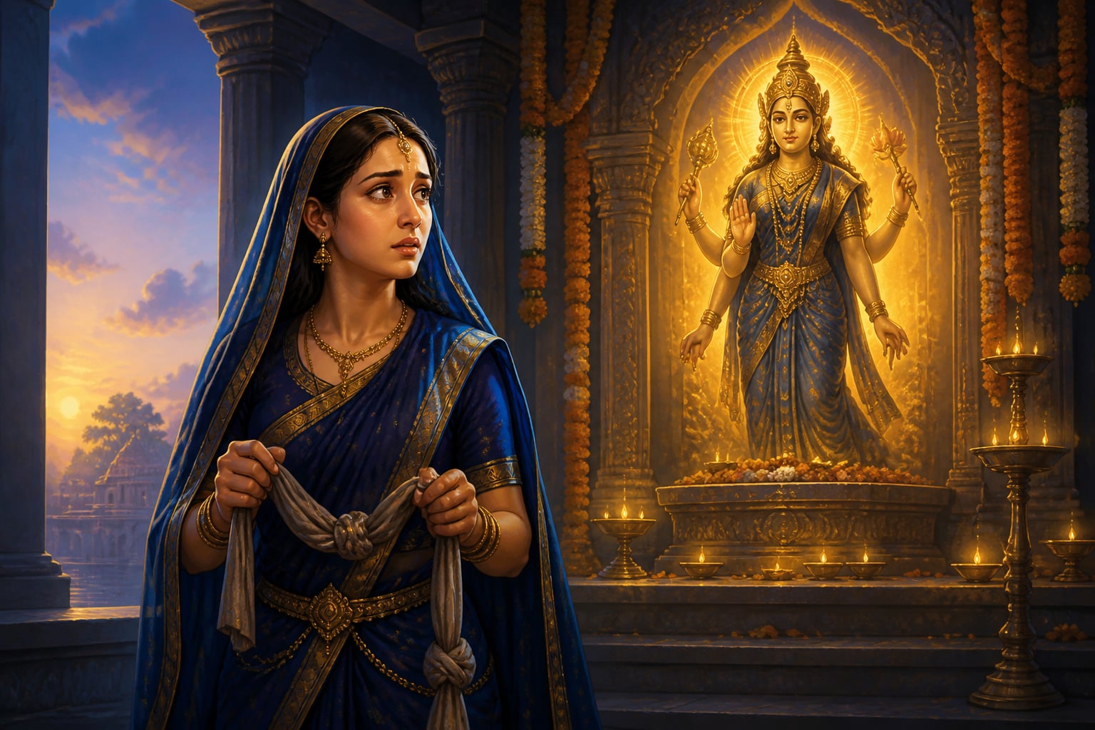 The Goddess halts Madanasundari's grief