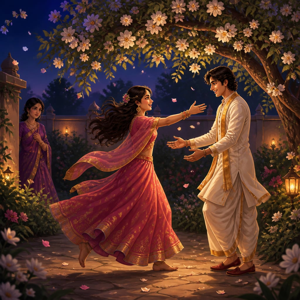 Anangamanjari running to Kamalakara in the garden