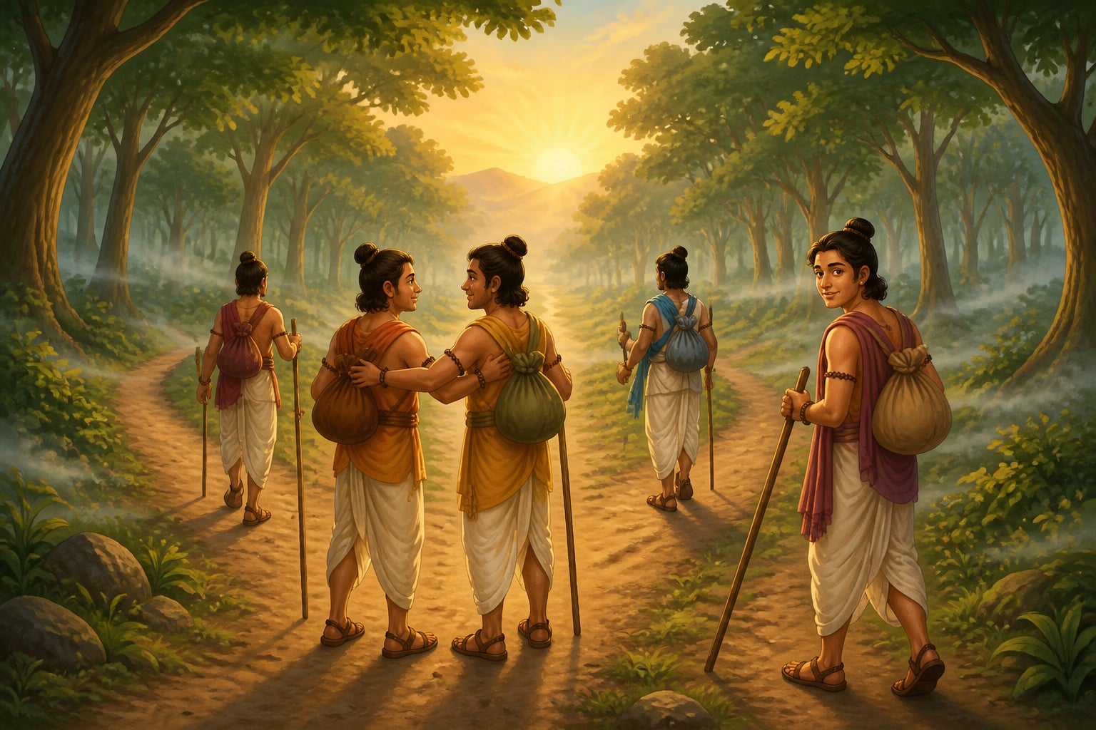 Four brothers part ways to learn their crafts