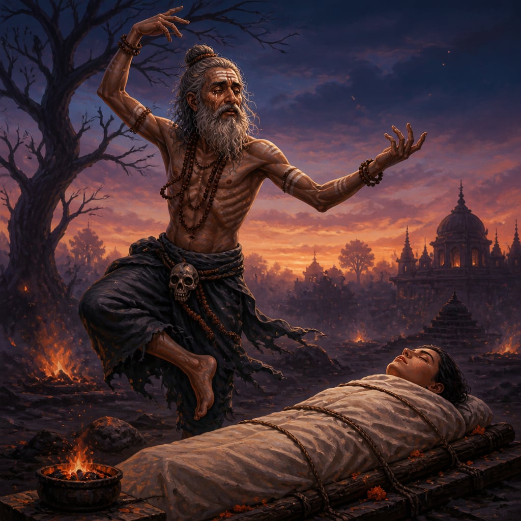 The ascetic caught between weeping and dancing