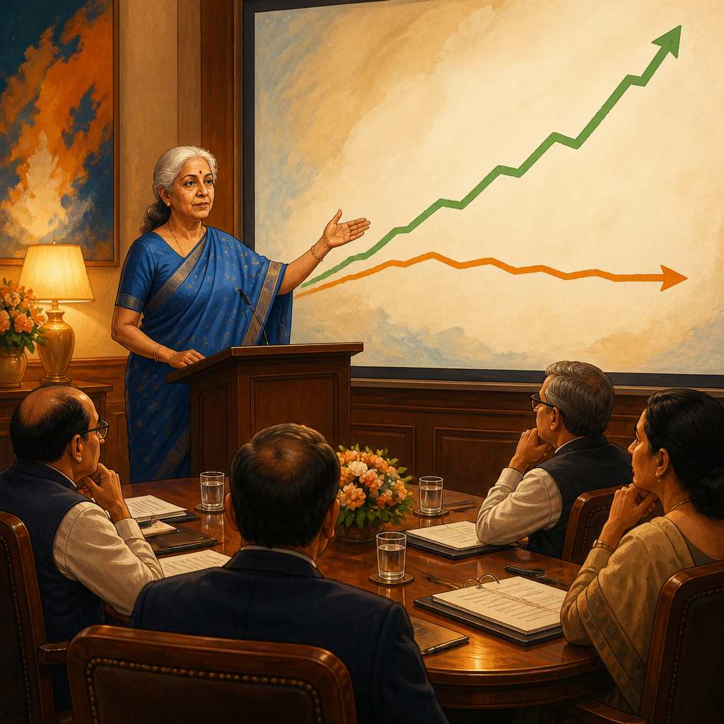 Nirmala Sitharaman addressing the Economic Advisory Council