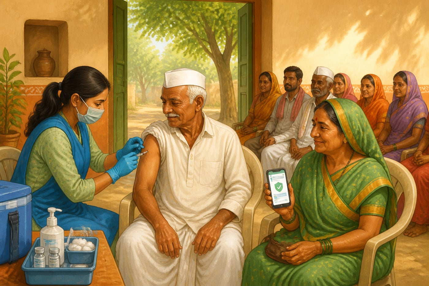 Rural Maharashtra CoWIN vaccination centre