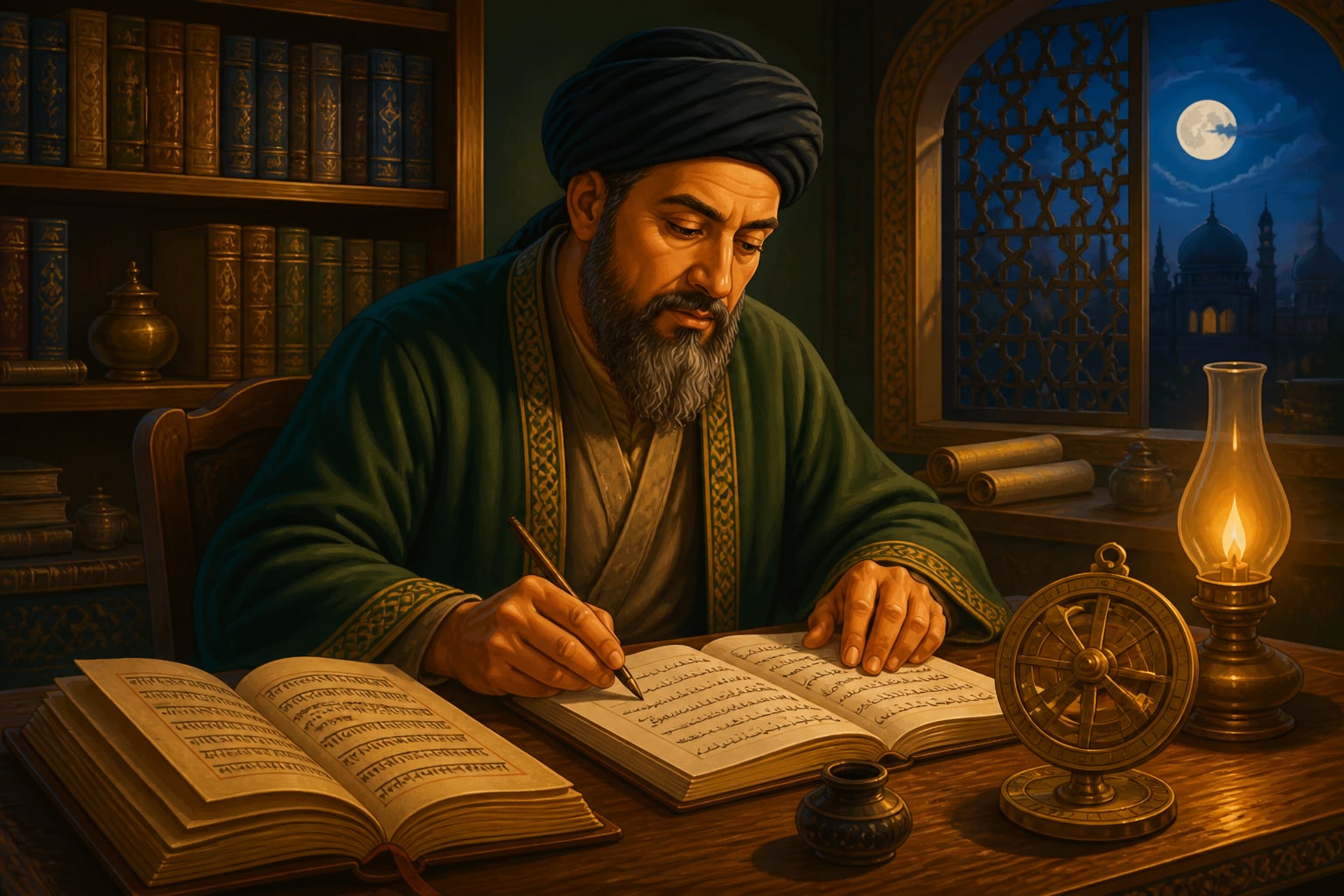 Al-Biruni comparing Sanskrit village governance terms in his Ghazni study
