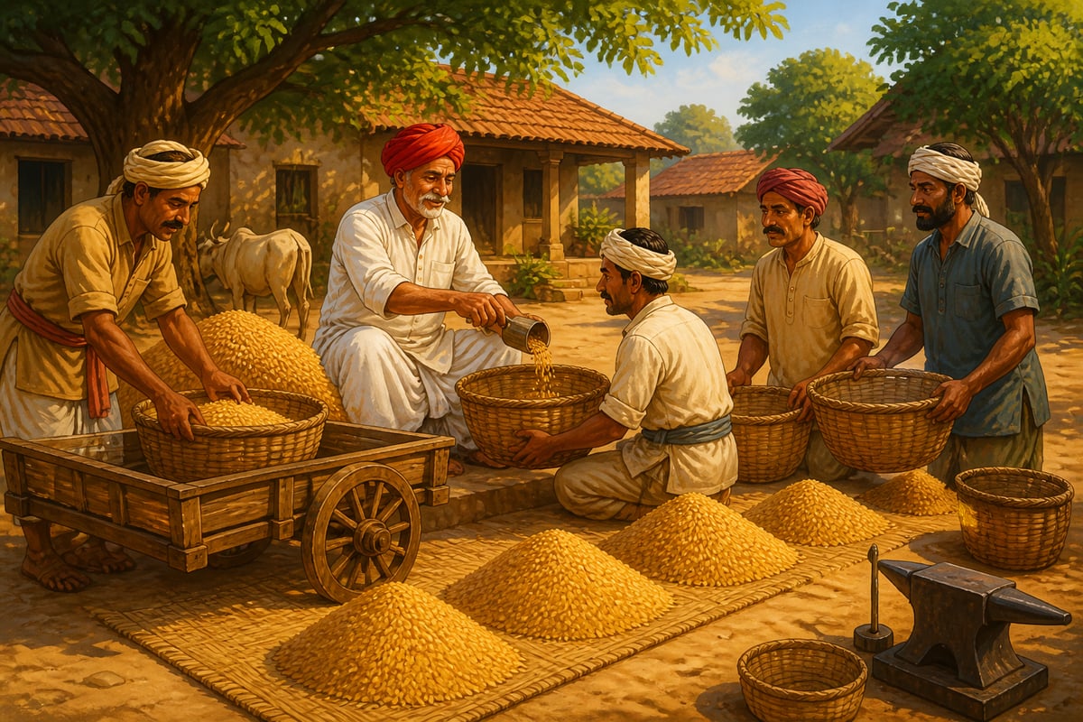 Annual rabi harvest grain distribution to service families