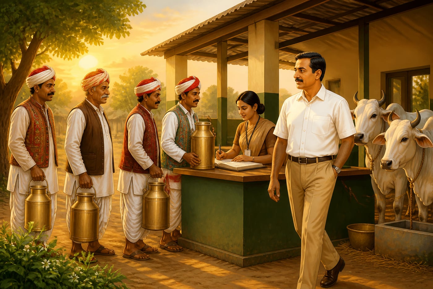 Verghese Kurien at the early Amul dairy in Anand