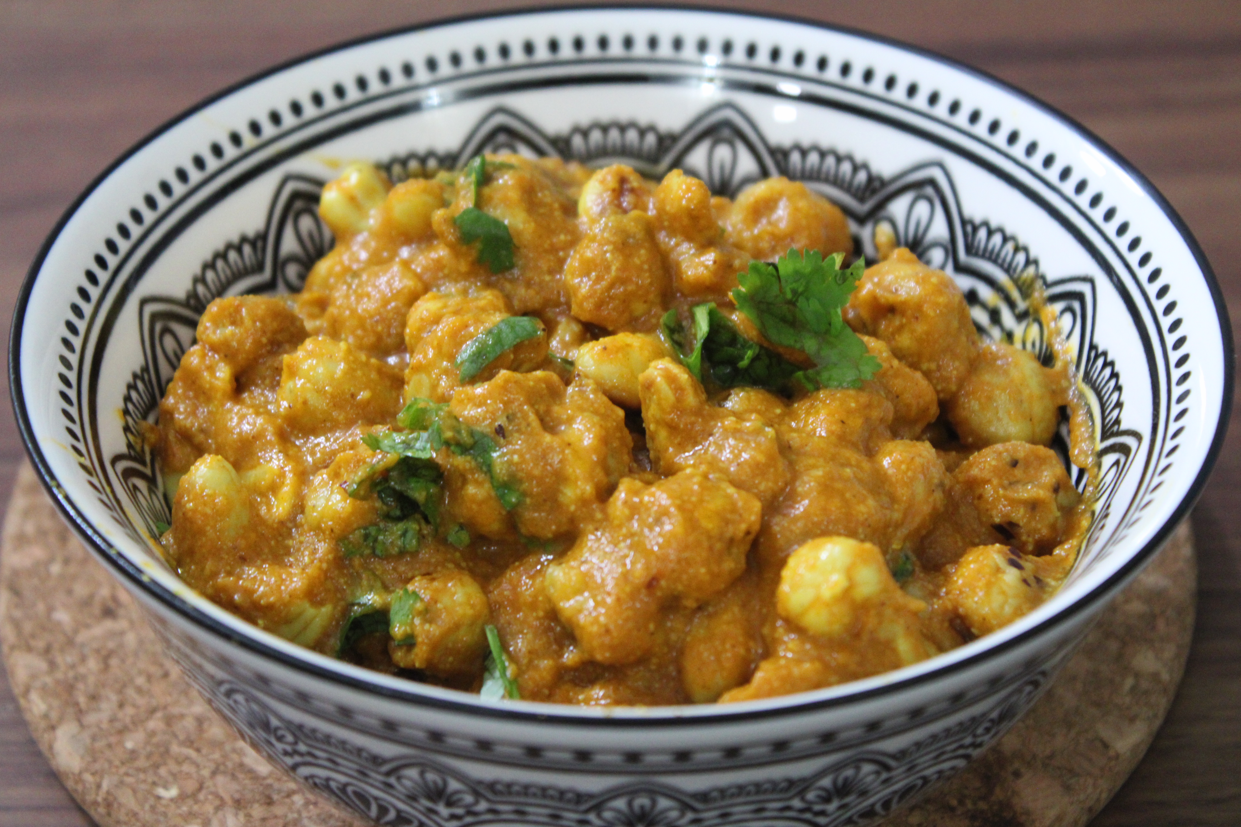 Restaurant Style Shahi Kaju Makhana Masala in a copper handi