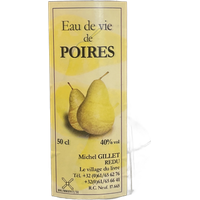 Eau de vie de Poires Michel Gillet Redu
