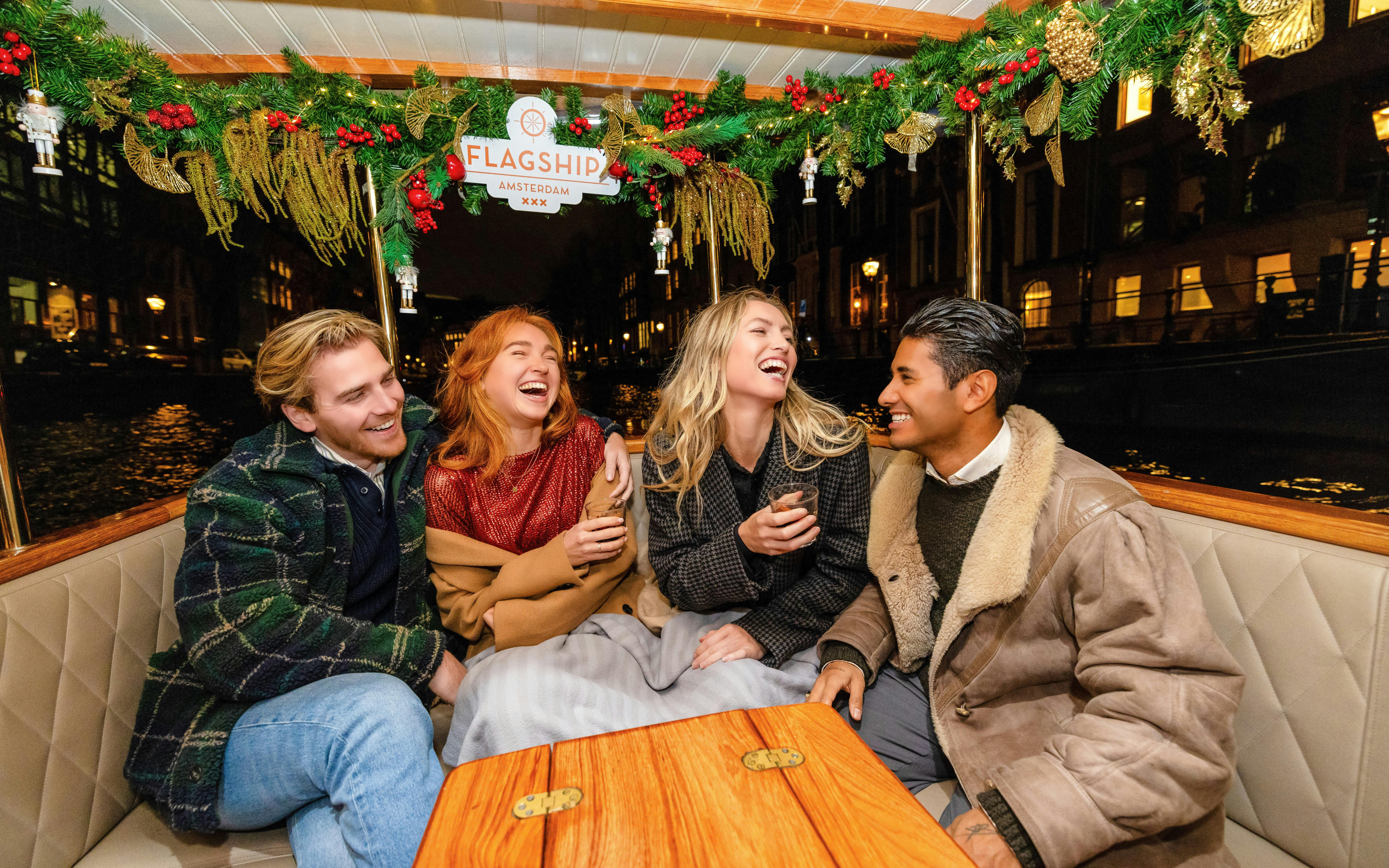 Amsterdam: 1-Hour Luxury Saloon Boat Evening Cruise with Optional Drinks & Bites Image 2