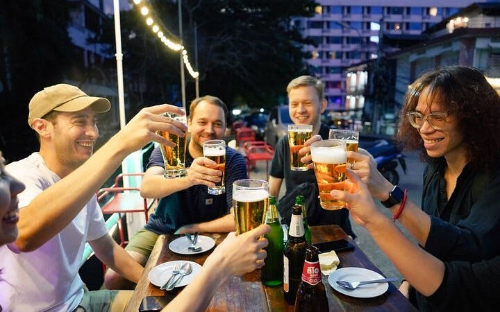 Bangkok Night Tuk Tuk Food and Drink Tour with Night Market and Hidden Bar Visit Image 4
